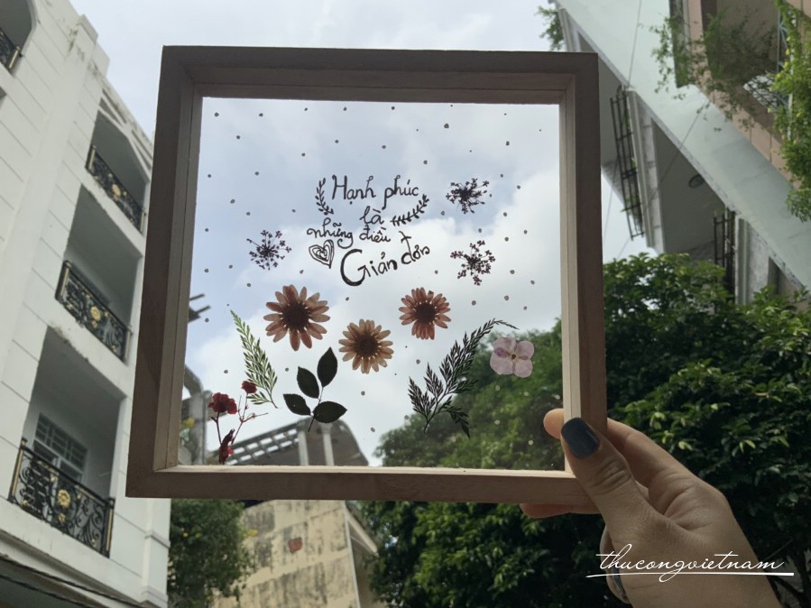 Khung ảnh Mica Ép Hoa Khô : 